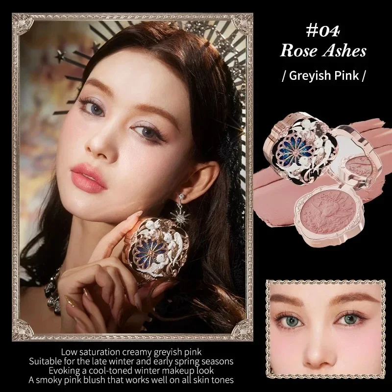 Flor sabe compõem kit cosméticos conjunto completo morango rococó paleta de sombra pequeno anjo iluminador batom fosco 4 pçs kit