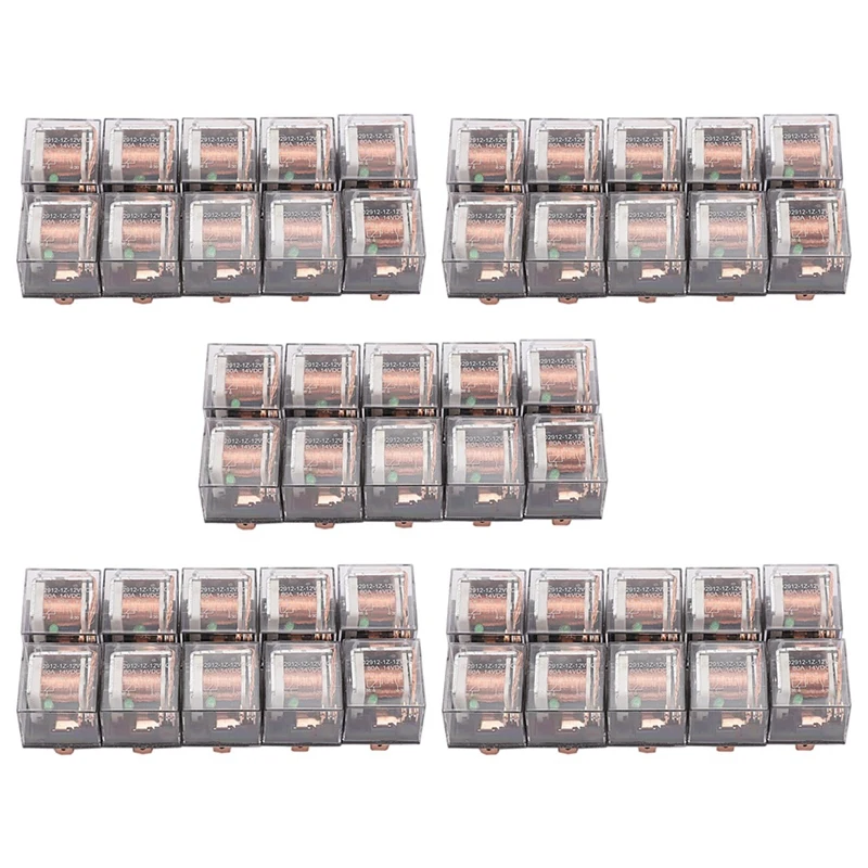 50Pcs Waterproof Automotive Relay 12V 80A 5Pin Car Control Device Car Relays High Capacity Switching Car Accessories