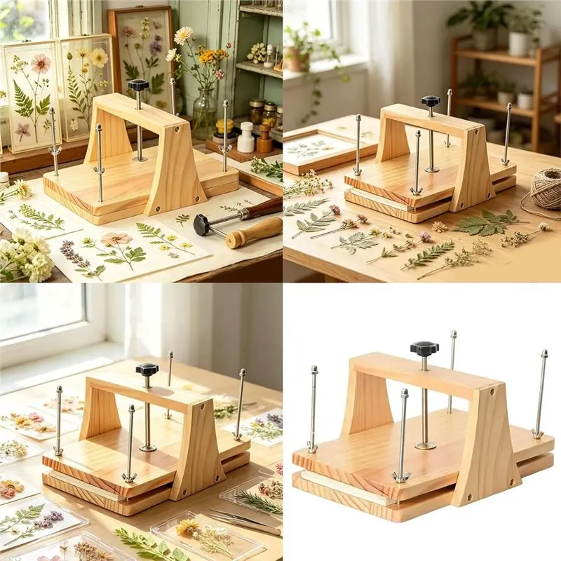 PORK-For Flowers For Flower Preservation And Crafting Plant Press Board Set With Wooden Panel Frames Even Pressure DIY Arts Set