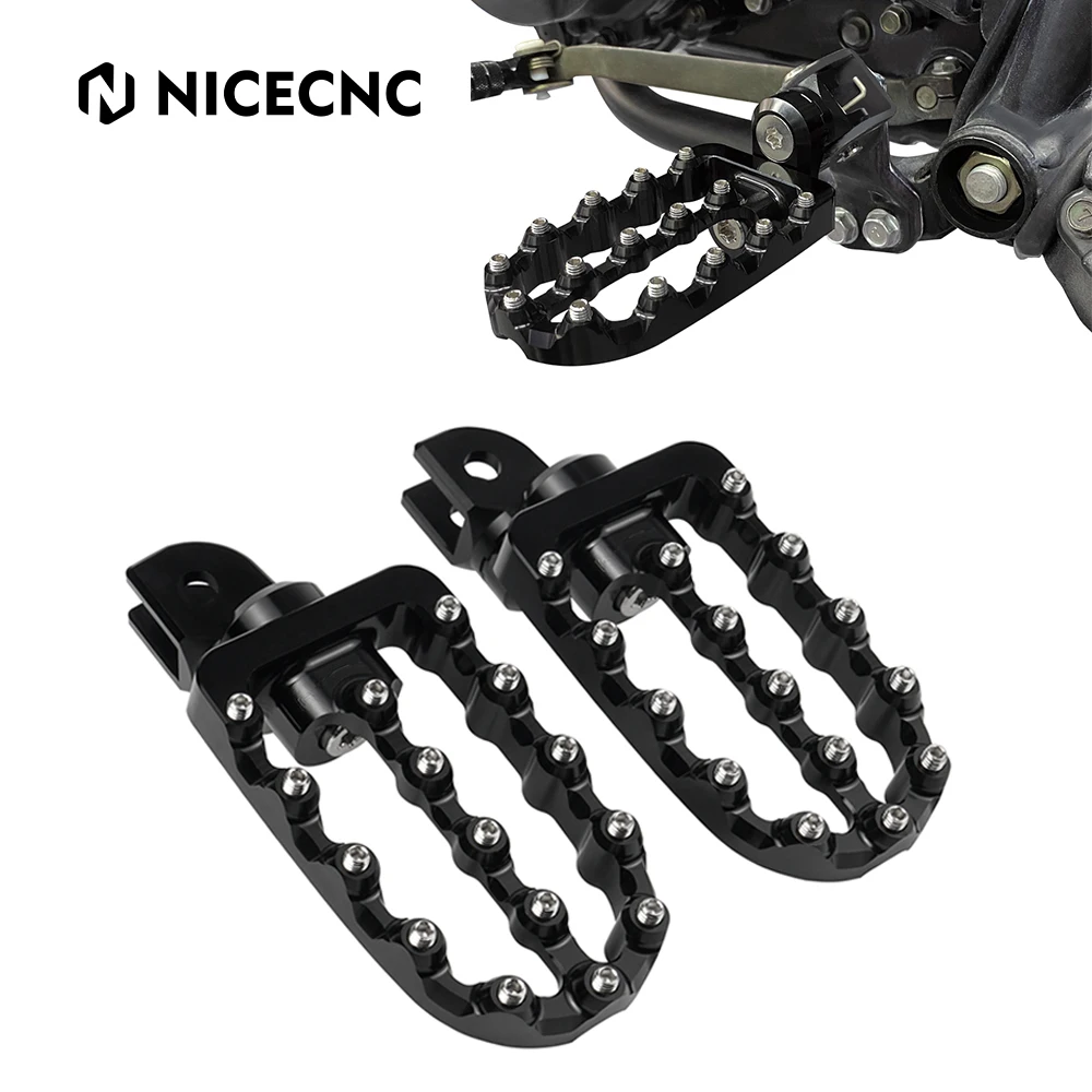 

CNC Motorcycle Footrest Foot Pegs Pedals Rests For KAWASAKI KLR650 KLR 650 1987-2018 2017 2016 2015 2014 360°Adjustment