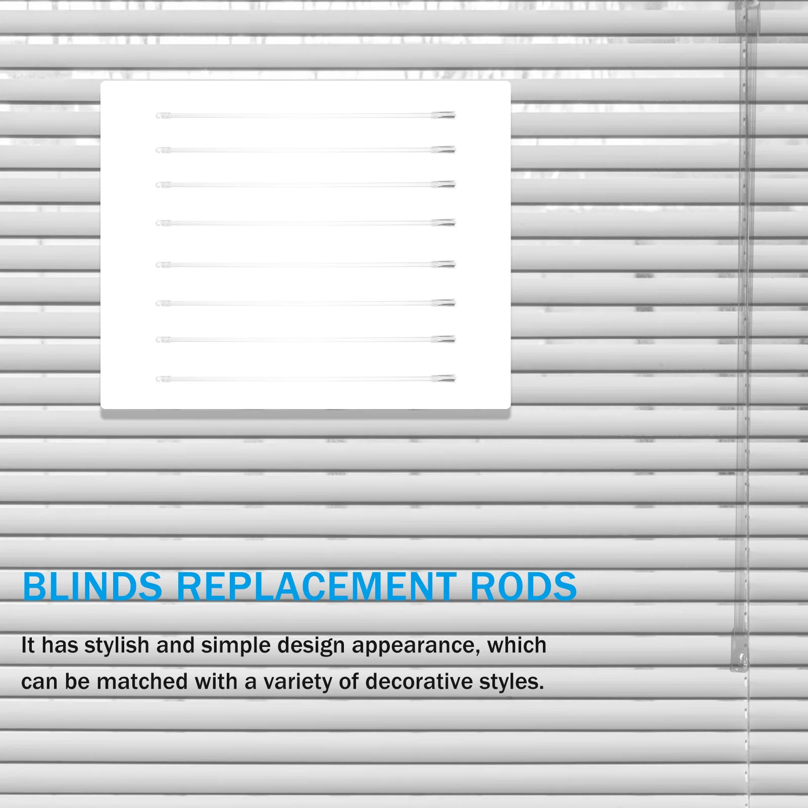 

8Pcs Window Blind Tilt Rods Plastic Vertical Blind Wands Replacement 17 Inches Long Smooth Blinds Rods Vertical Blinds Wands