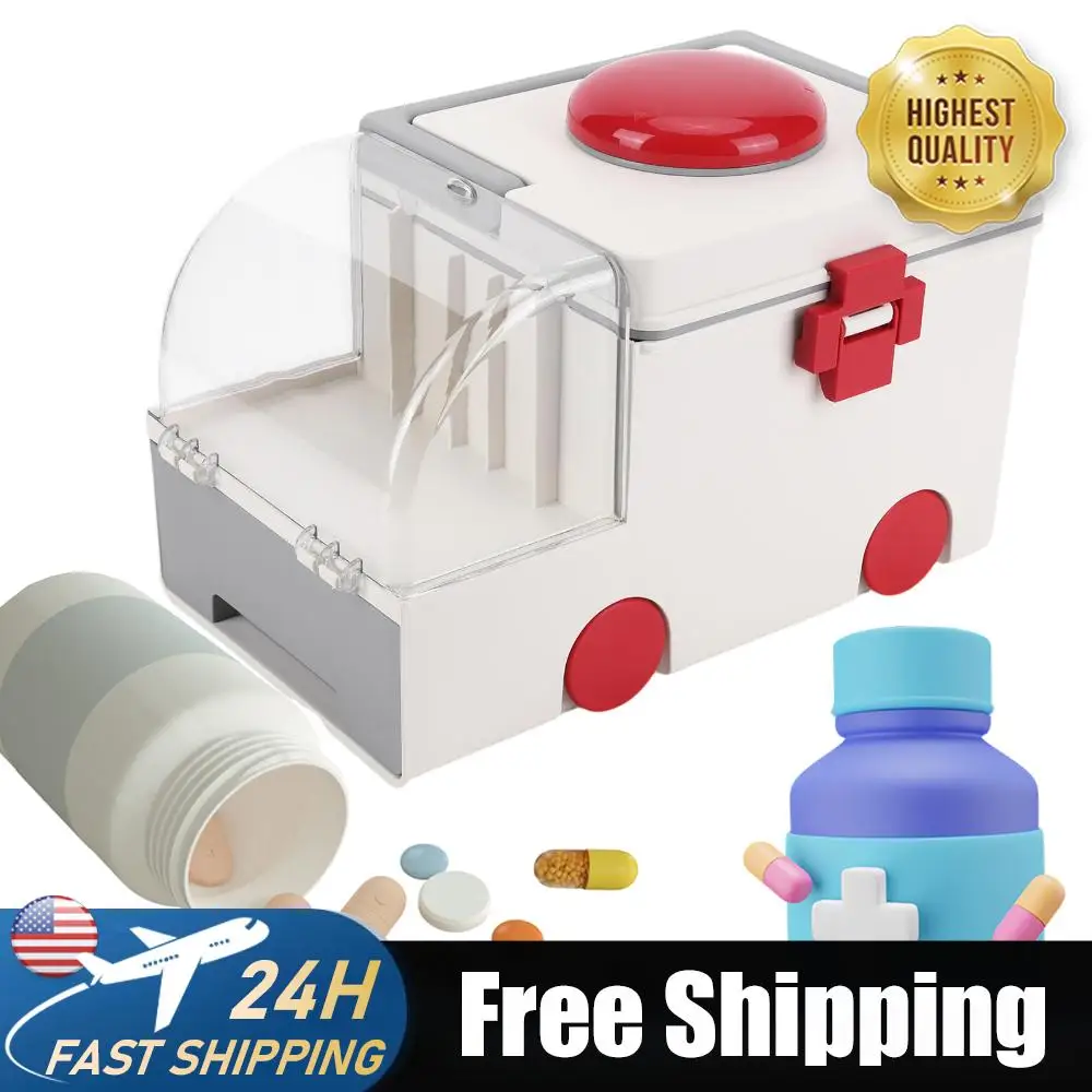 

Портативный органайзер для хранения в форме автомобиля, износостойкий, для домашней аптечки, для классификации лекарств, для декора комнаты