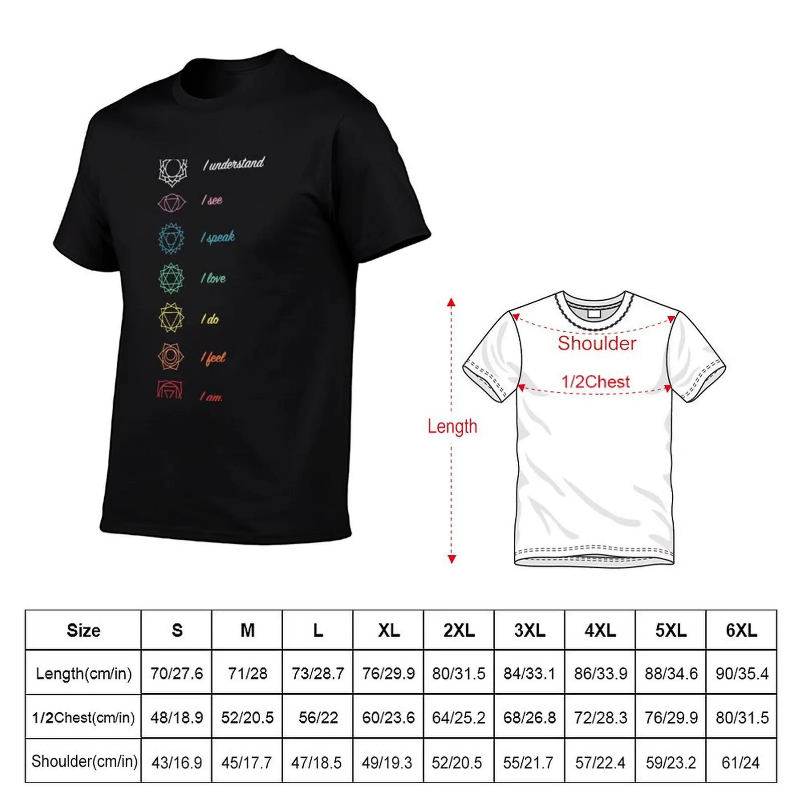 7 Chakras Meditation Kundalini Yoga 2 Edition T-Shirt men t shirt cotton 100% t shirts for man graphic vintage T-Shirt