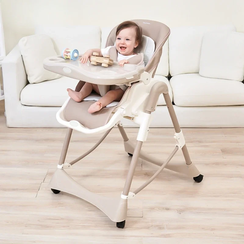 

Adjustable Booster Seat for Kids, Portable High Chair for Home and Travel, Space-saving Foldable Design