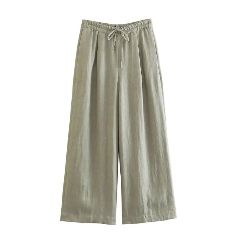 Faionable Lin-Weste mit hoher Taille und Gürtel, Damenbekleidung, neues Sle Trendy-Set, Herbstsaison 2023, Lin-Stoff