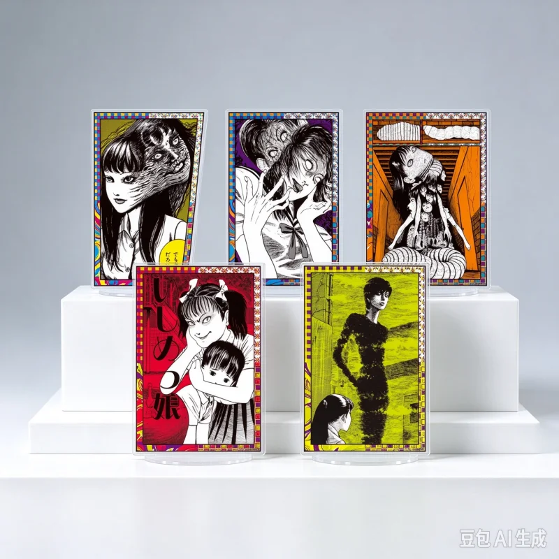 Junji Ito Manga Character Acrylic Figure Stand Two‑Sided Printed Model Plate Desktop Ornament Fan Collection Gift Keychain