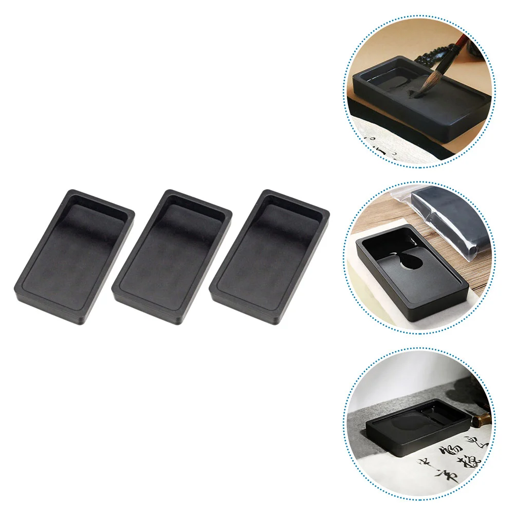 3 Pcs Accessories Student with Cover Plastic Calligraphy Accessory Two-sided Plate