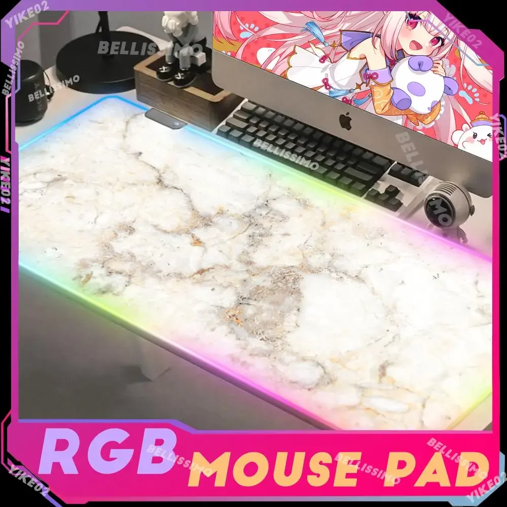 RJB Cool Anti-slip Rubber Marble Style Mousepad for Gaming Laptop Computer Desk Mat Mouse PadOffice Desk Accessories