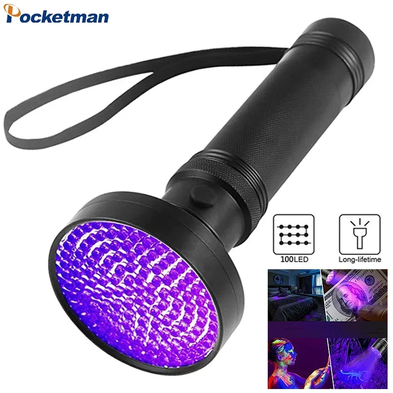 

UV Flashlight Ultraviolet Lamp Torch 395nm Black Light Flashlights UV Light Detector for Cat Dog Urine Stains Scorpion