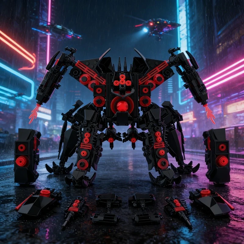 638PCS Cyber Mech Spider Building Kit - Multi-Legged Battle Tank Model, Poseable Collectible Gift for Teens & Adult Fans