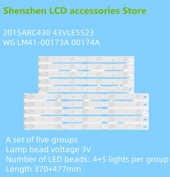 

Suitable for Samsung 2015ARC430 43VLE5523WG LM41-00173A 00174A LCD light strip LED