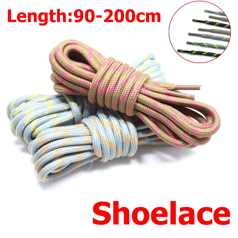 2 Pair Round Shoe laces Coloured Leather Shoes lace Waterproof ShoeLaces Boots Shoelace Accessories 20 Colors