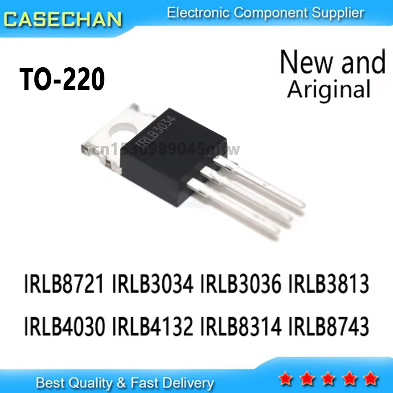 5pcs IRLB8721 IRLB8721PBF IRLB3034PBF TO-220 IRLB8721 IRLB3034 IRLB3036 IRLB3813 IRLB4030 IRLB4132 IRLB8314 IRLB8743