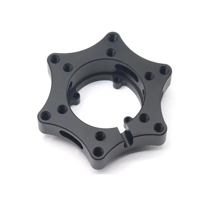 Anodized CNC machined aluminum alloy equipment wheel disc structural components high-precision mechanical flange