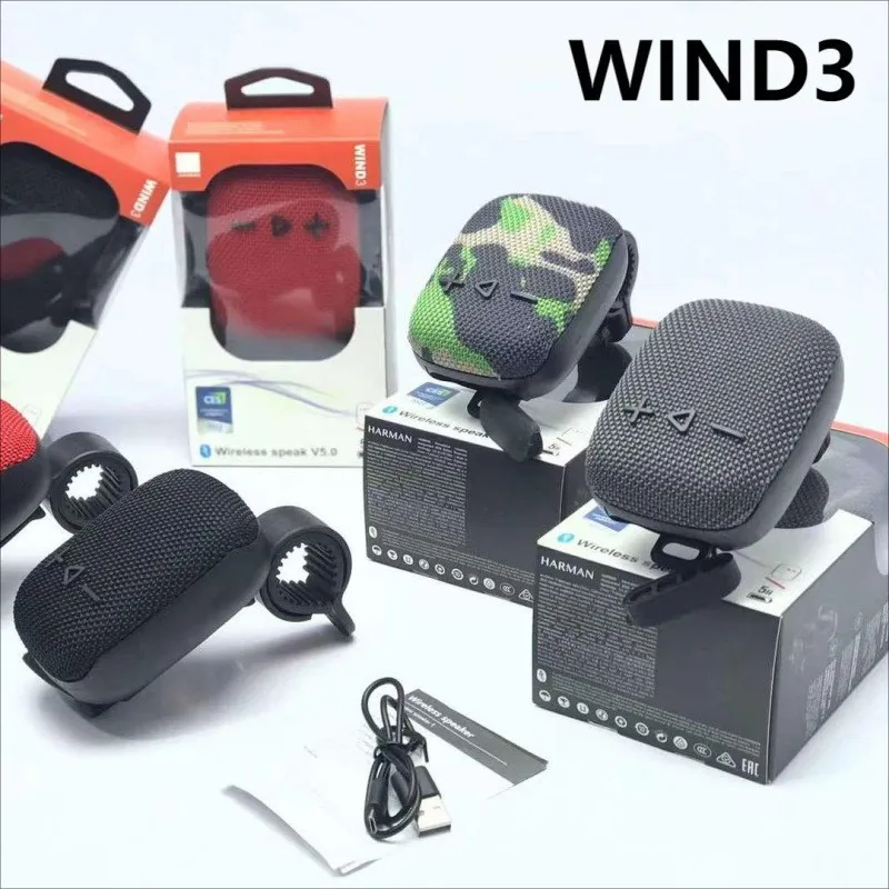 QUEED WIND3 Bluetooth Speaker Outdoor Waterproof Mini Bass Speaker with Bike Mount Portable Wireless Subwoofer for Cycling