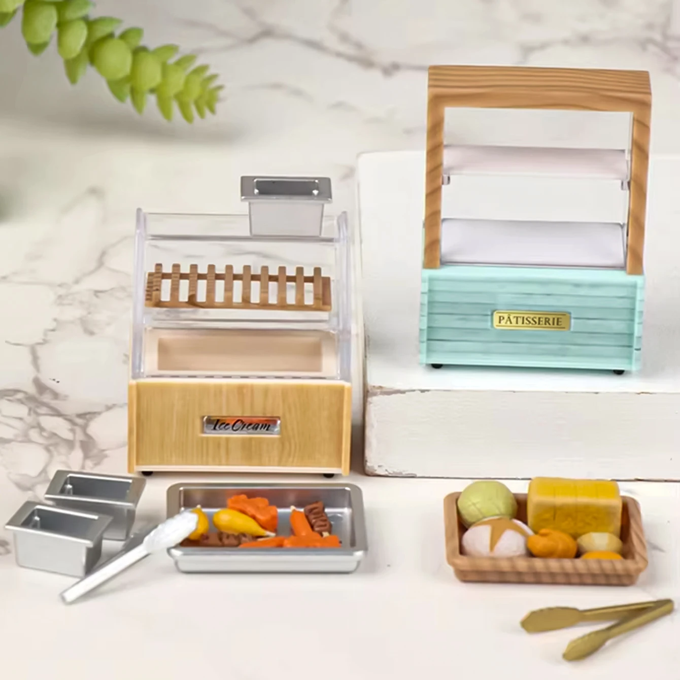 Mobiletto per Pane in Miniatura per Casa delle Bambole: Modello Decorativo 1/12 per Scenari di Supermercati e Caffetterie