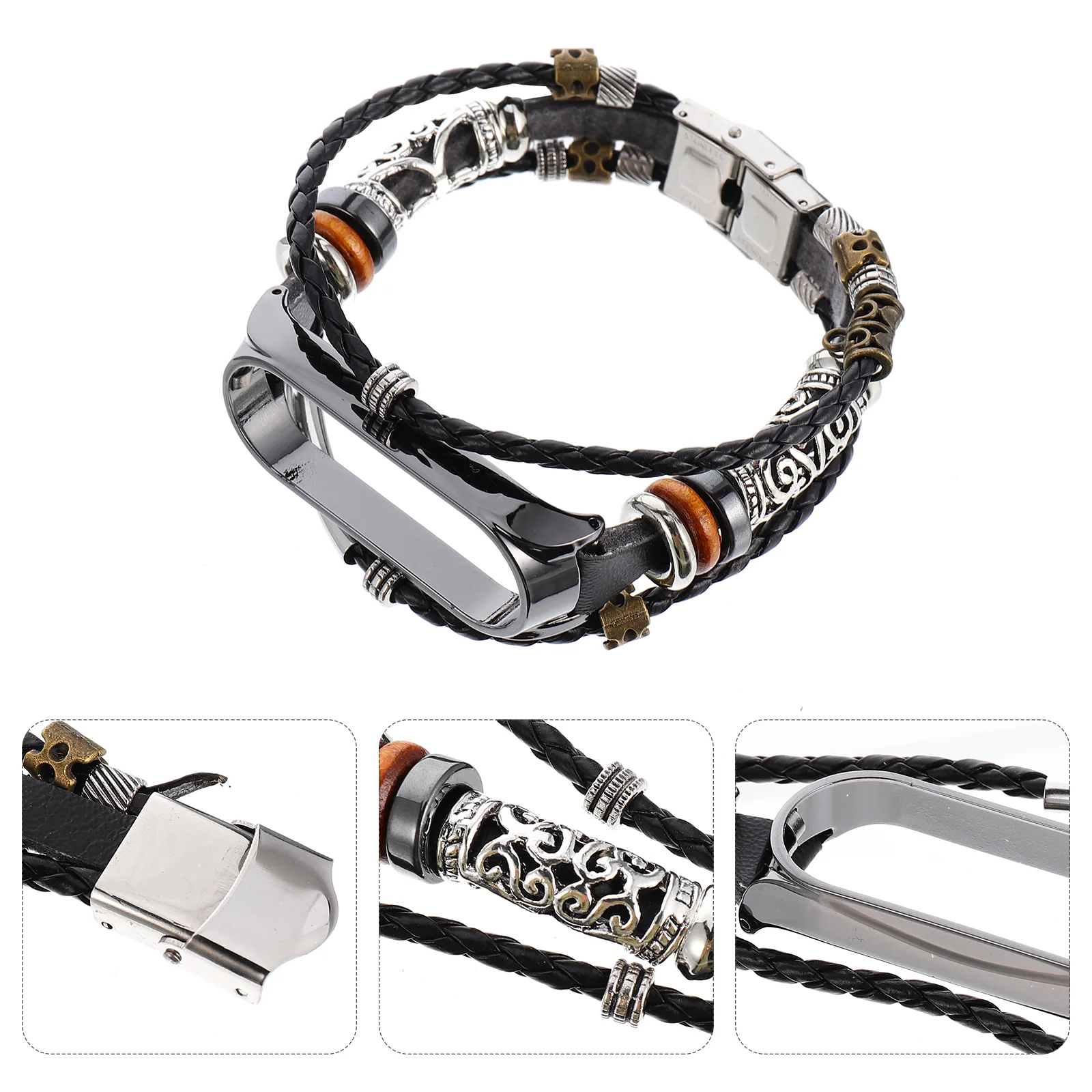 

Wristband Bracelets for Men Replacement Watch Protective Film Compatible with Xiaomi Zinc Alloy Miss Strap