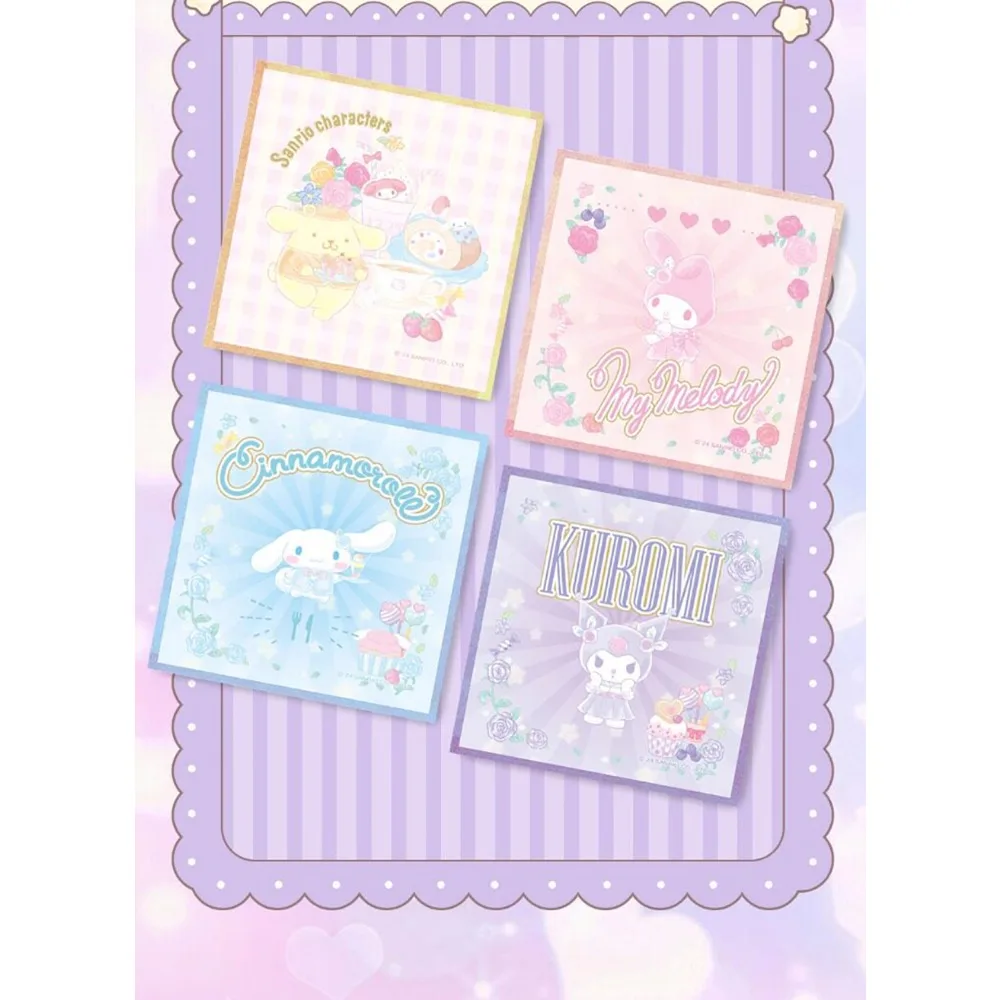 KABAO Official Sanrio Color Paper Cards Cartoon Sweet Star My Melody Cinnamoroll Anime Hobby Collection Cards Kids Holiday Gifts
