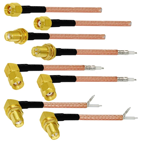 Imagen 2 del producto 1 unidad SMA macho/hembra/RP enchufe Jack Cable RG316 otro extremo sin conector/expuesto/soldadura de horquilla personalizado nuevo