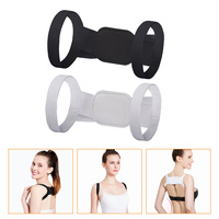 2pcs Humpback Correction Belt Posture Corrector For Adults Back Support Shoulder Brace Upper Back Pain Relief Adjustable Black