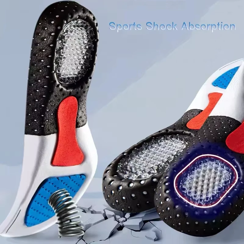 Semelles intérieures de sport absorbant les chocs pour hommes et femmes, soutien de la voûte plantaire, semelles orthopédiques respirantes et confortables, coussinets pour chaussures de course, 2 pièces/4 pièces