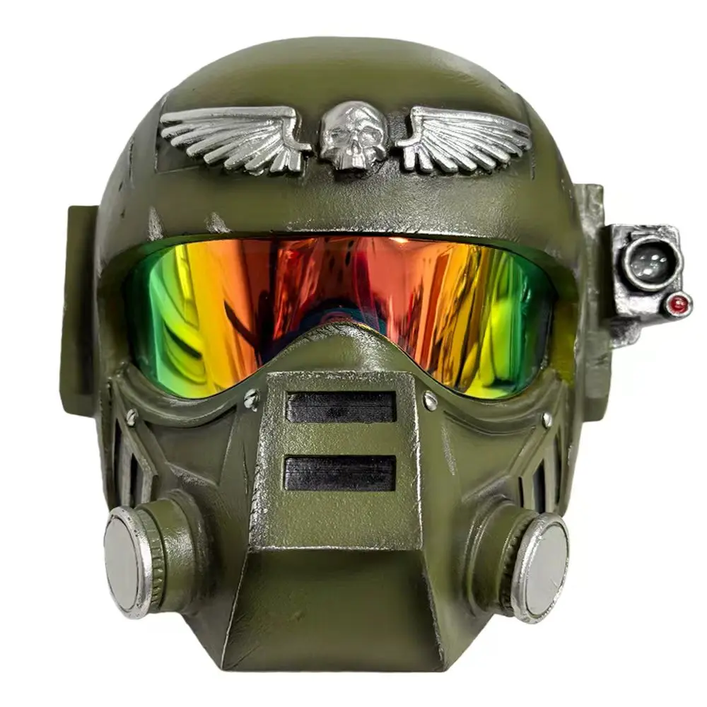 

Astra Militarum Style Soldier Helmet Sci-Fi Cosplay Resin Prop with LED Light Adult Roleplay Halloween Collection Gift