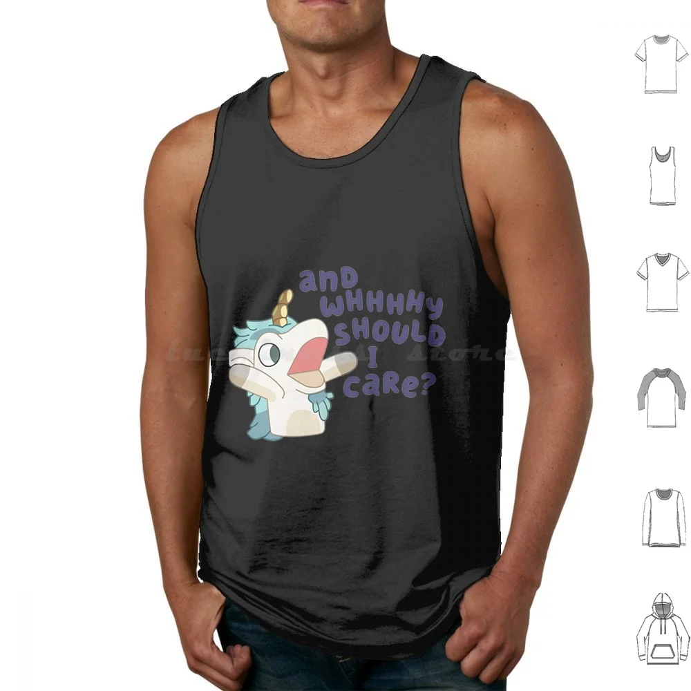 

Unicorse Tank Tops Print Cotton Unicorse Dad And Bingo Bandit Heeler Unicorn Cartoon Kids Blue Heeler Dog Unicorse