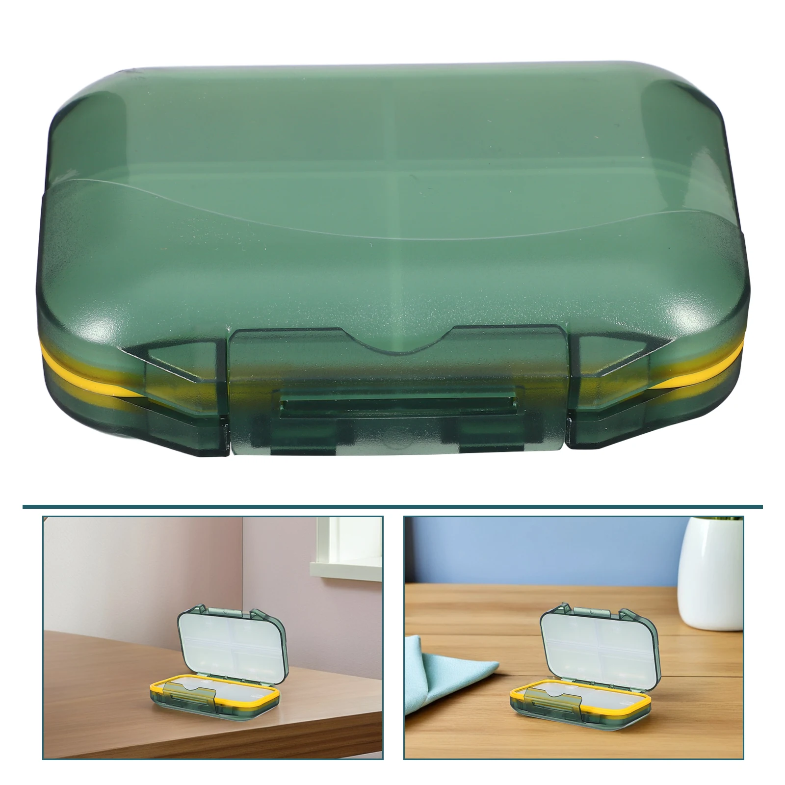 

Portable Pill Box Multi-grid Organizer Daily Small Holder Weekly Travel for Purse