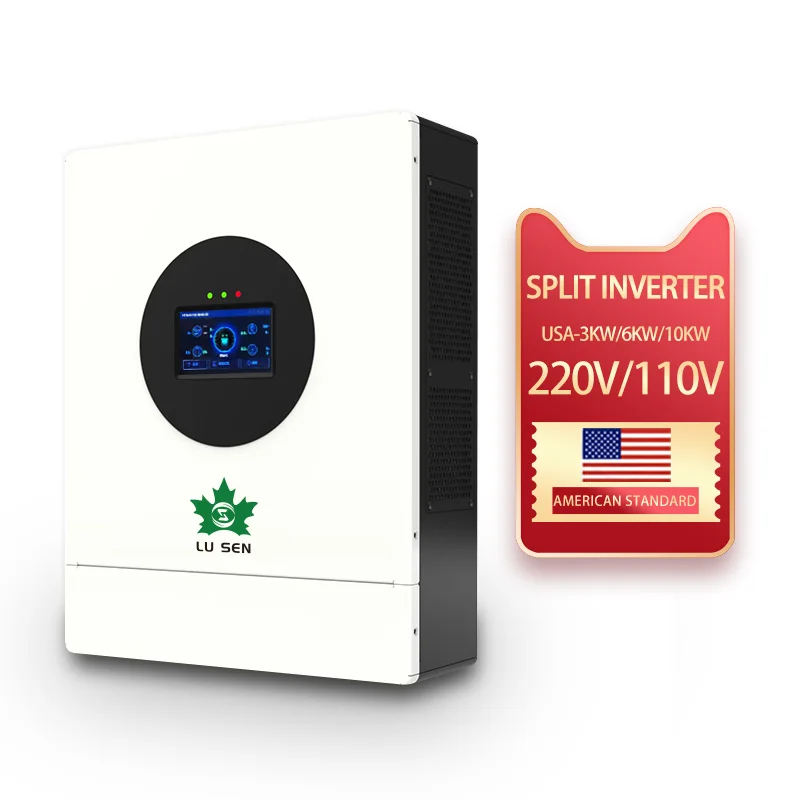 8kw parallel function split phase off-grid solar inverter energy storage with high voltage lithium battery power inverter US ded
