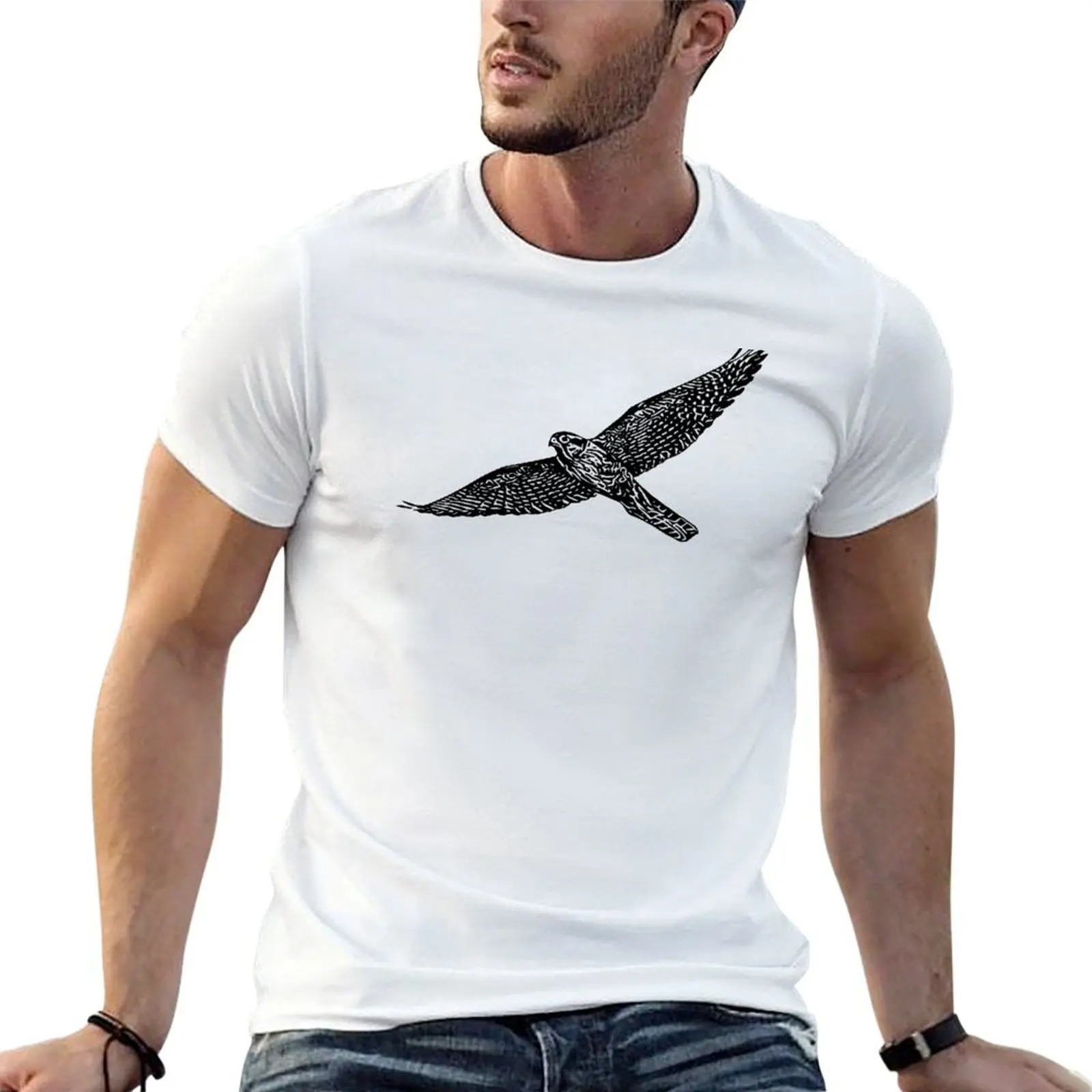

Aplomado Falcon Flying Black Design T-Shirt t shirt men 100% cotton luxury brand anime tshirt T-Shirt