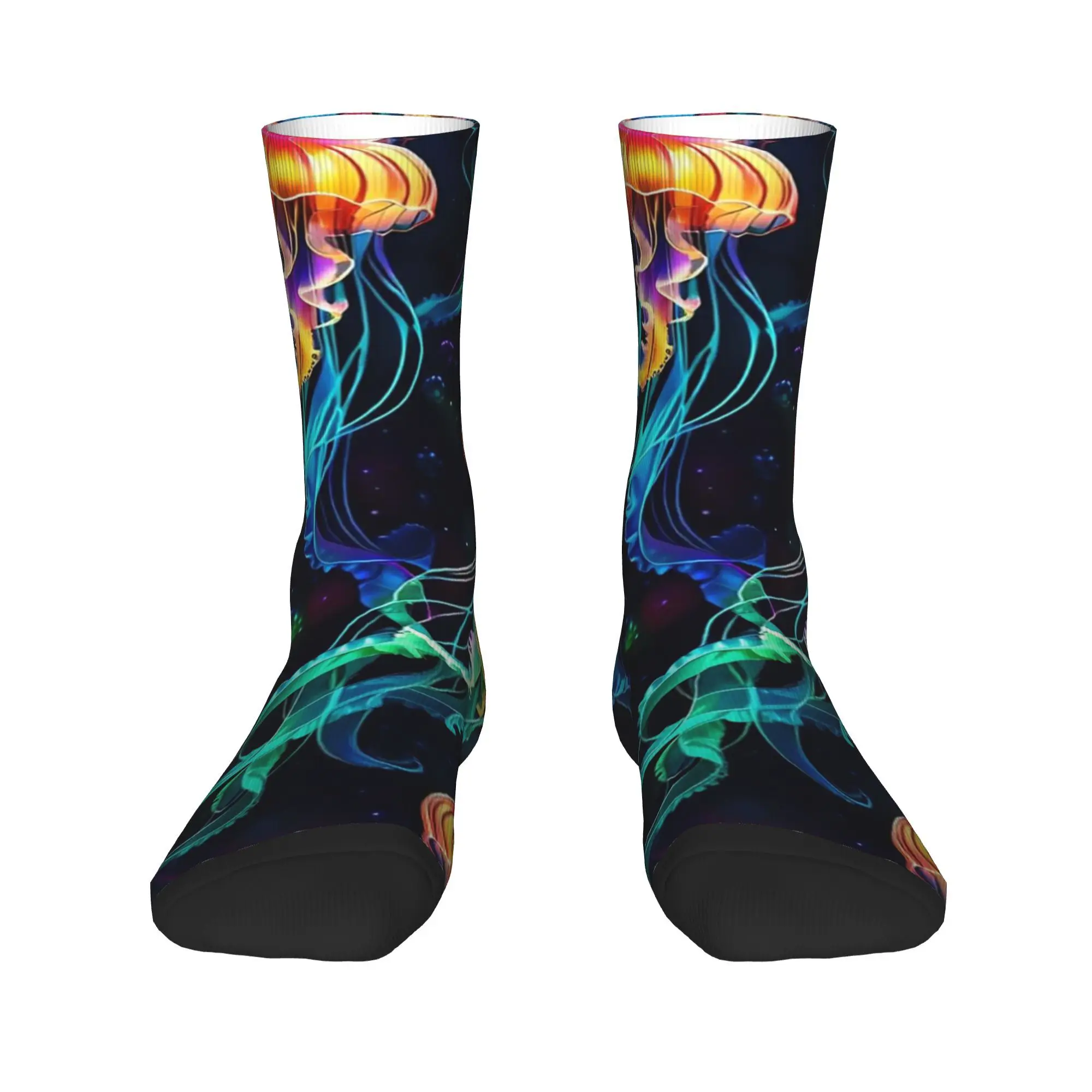 

Психоделические биолюминесцентные носки с медузами, чулки в стиле Харадзюку, длинные носки, аксессуары для мужчин и женщин, рождественские подарки