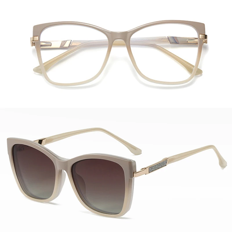 VICKY TR90 Polarized Magnetic Clip-on Sunglasses Unisex 3