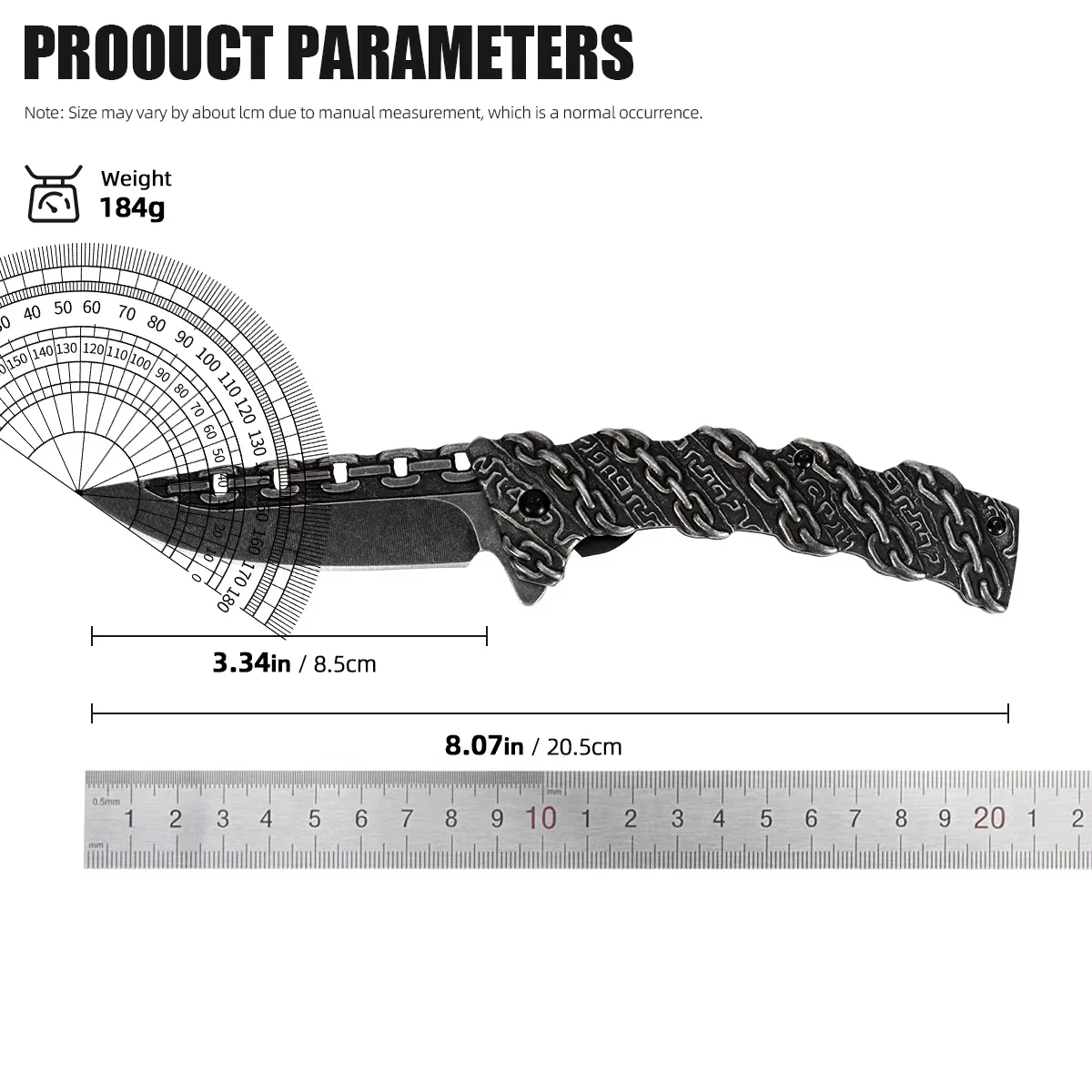 

Chain-Link Pocket Folding Knife with 5CR Blade Adventure Multi-Function Portable High-Quality Multi-Tool Durable Cutting Tool