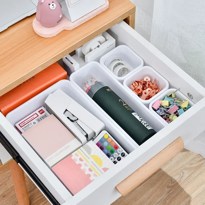 13 Woolly Sundry Receive Separated Adjustable Drawer Storage Box Tray Plastic Desktop Boxes Can Be Combined Freely Little Thing