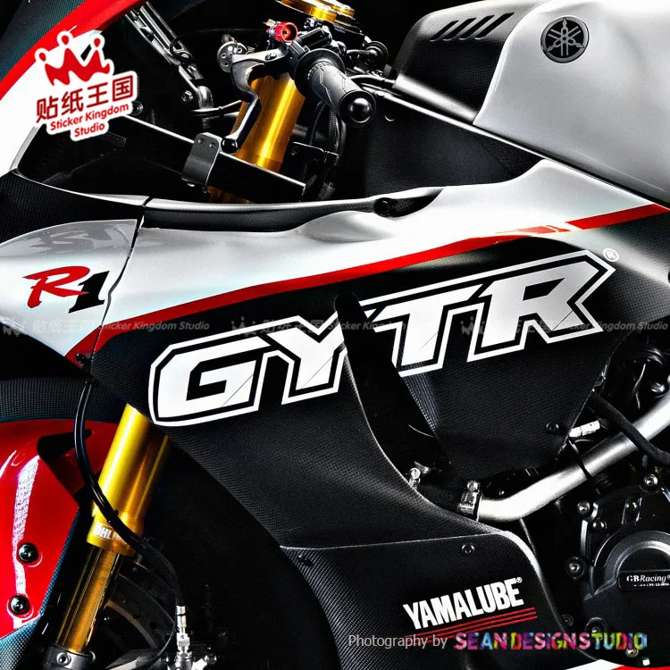 For YAMAHA GYTR Team YZF R1 R1M R3 R6 R7 Motorcycle Motor Bike Reflective Decals Waterproof Stickers 03