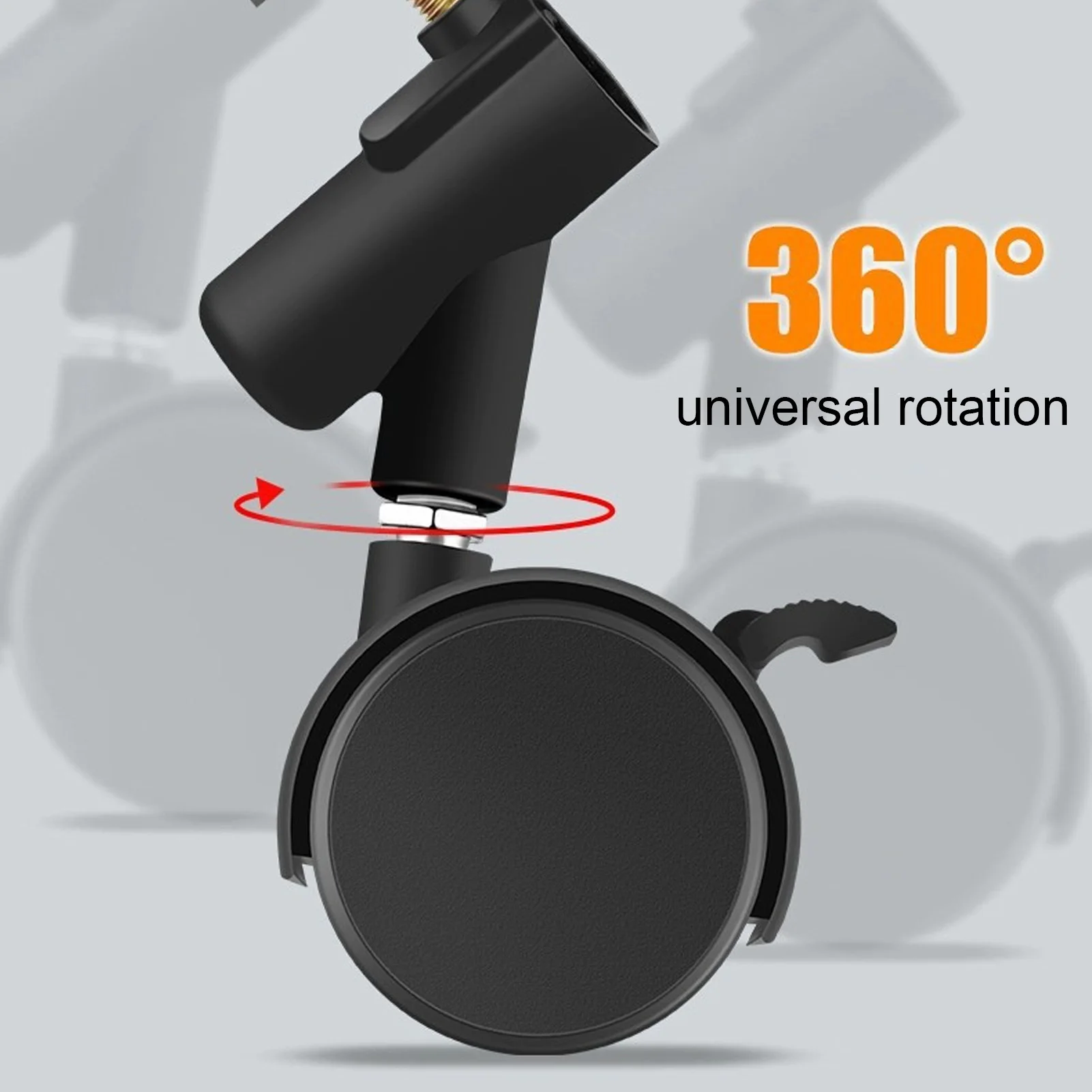 Light Stand Rolling Wheels Flexible Light Stand Rolling Casters Easy To Install Brake 360° Rotating for Photography