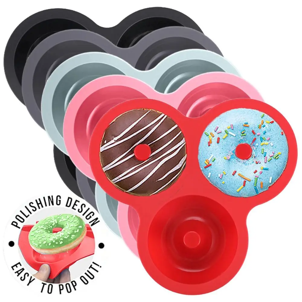 New Silicone Donut Mold Non-Stick Food Grade Silicone Cake Mold Round Mold Reusable Pastry Tools Chocolate Making
