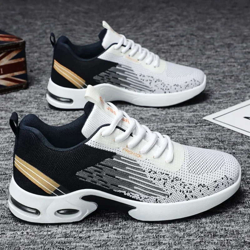 Men\'s Casual Sneakers Man High Quality Fashion Athletic Sport Shoes Tennis Spring Autumn Soft Soled Woven Breathable Sneakers