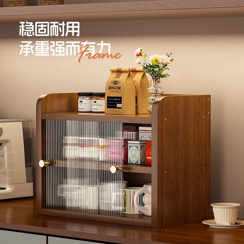 Solid wood cup holder, cup storage rack, desktop tea cup set, coffee cup, water cup, dining table