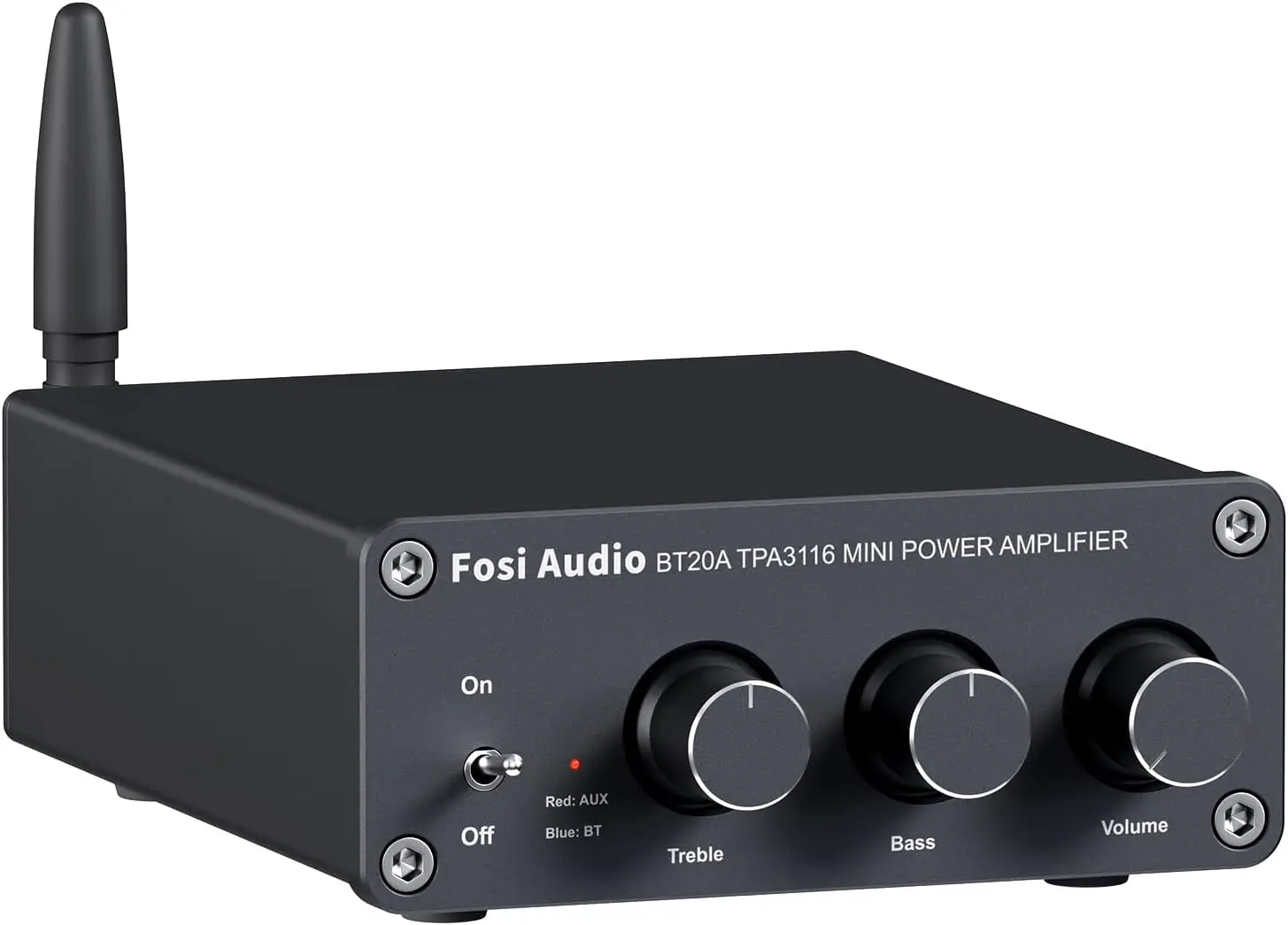 

2-Channel Bluetooth Stereo Amplifier, 200W Mini Class D Amp for Passive Speakers, Indoor/Outdoor Use