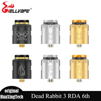 Original Hellvape Dead Rabbit 3 RDA 6th Tank 510 Adapter Electronic Cigarette Atomizer Dual Coil 810 Drip Tip Vape Vaporizer