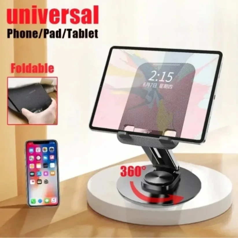 Foldable Lazy Tablet & Phone Holder Stand For iPhone Samsung Huawei Pad Mount For iPad Glaxy Tab Xiaomi Pad MatePad Bracket