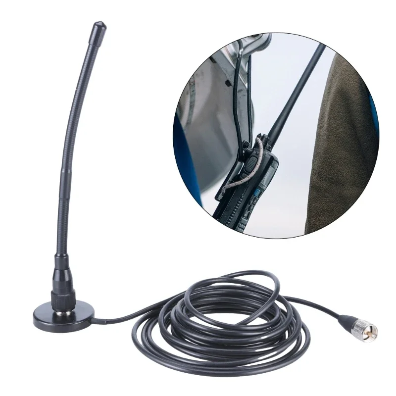 

CB Radio Antennas with BNC PL259 Connectors 27MHz Base Aerial Flexible Whip Radio Antennas for Car Mobile Scanners