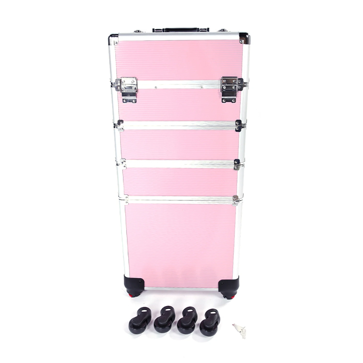 4 in 1 Aluminum Cosmetic Makeup Case Tattoo Box Pink