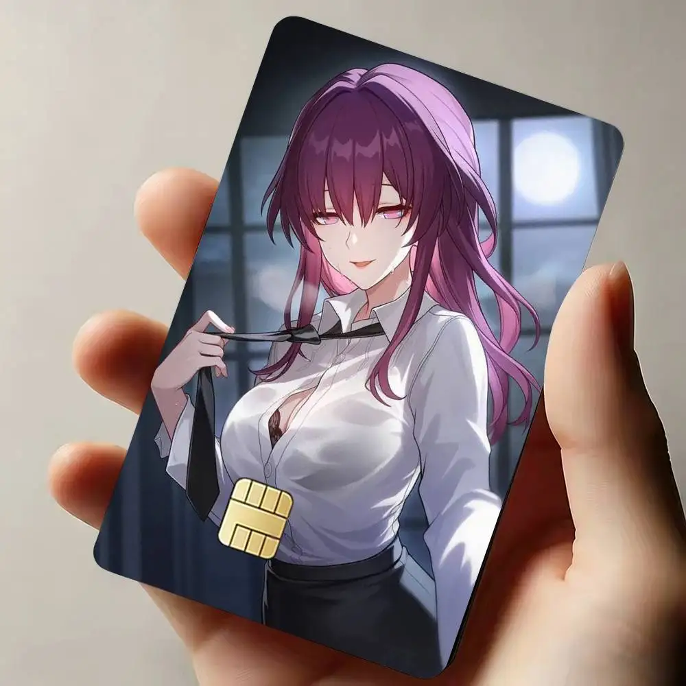 H-Honkai S-Star R-Rail Game Kafka Credit Card Skin Stickers For VISA Bank Bus Metro Access Card