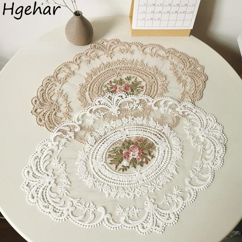 Embroidery Table Napkin Floral Design Traditional Vintage Decoration Chic 3 Colors Lace 40*30cm Home Textile Hot Sale Washable