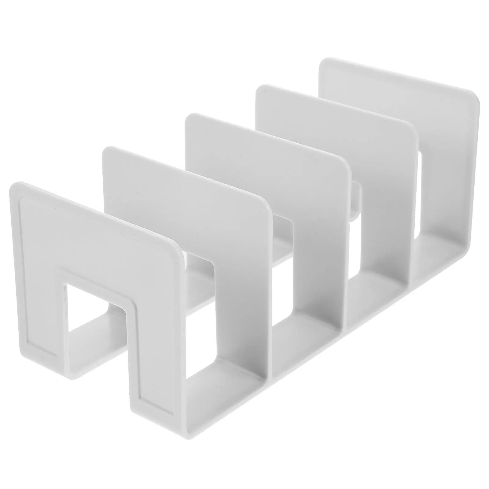 4 Bookends ganizer Sturdy Plastic Desktop Document Holder Shelf Decorative Book Ends Study Office Magazine Rack