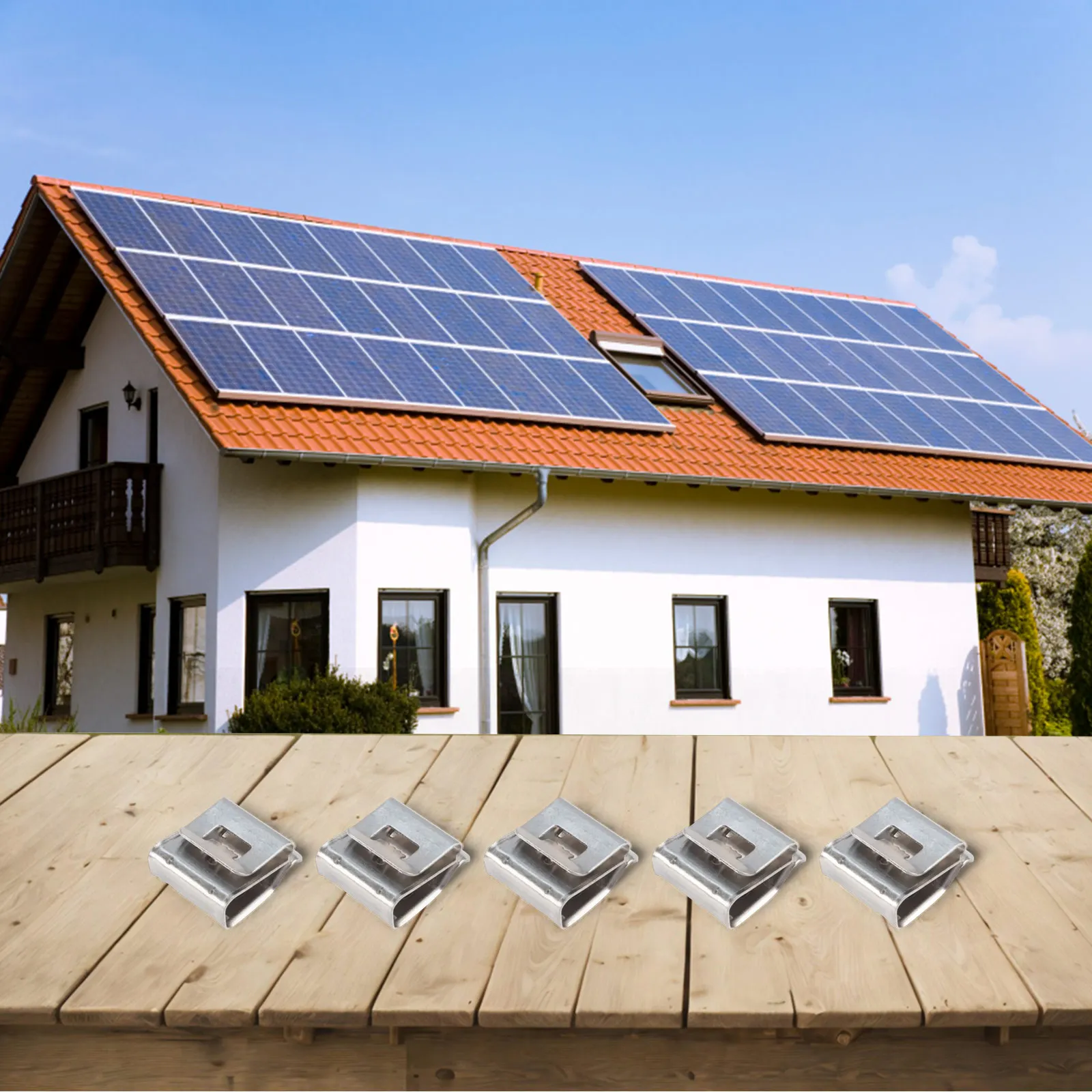 Photovoltaic Cable Clip Solar Cable Clamp Secure Cable Management Applicable Wire Diameter 6-6.5mm Barb Structure For Secure Fit