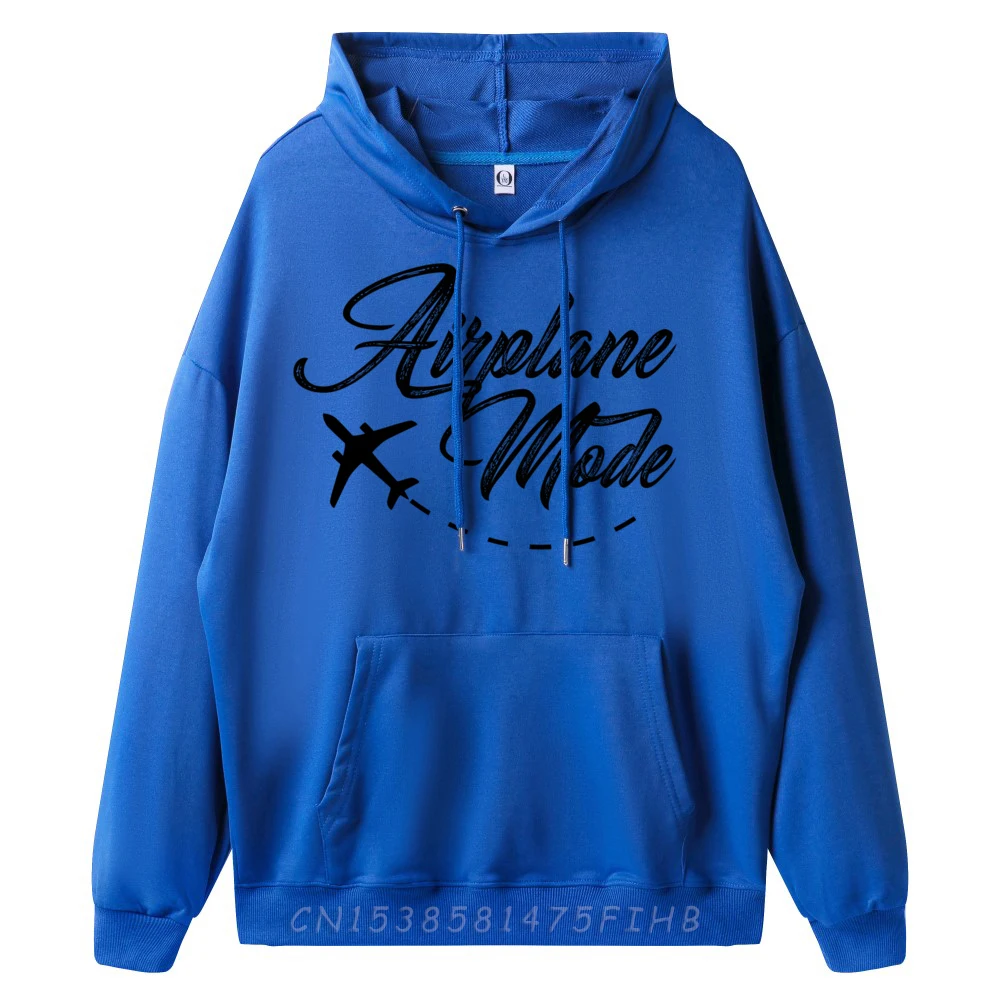 Airplane Mode Adventurer Traveler Wanderlust Mens Korean Fashion New In Tops And Oversize Long Sleeve Vintage Style