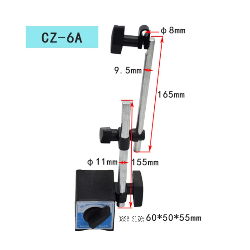 Hot Meetklok 0-10mm Universele Magnetische Stand Basishouder 0-0.8mm 0-0.2mm Wijzerplaat Test Comparator voor Apparatuur Kalibratie